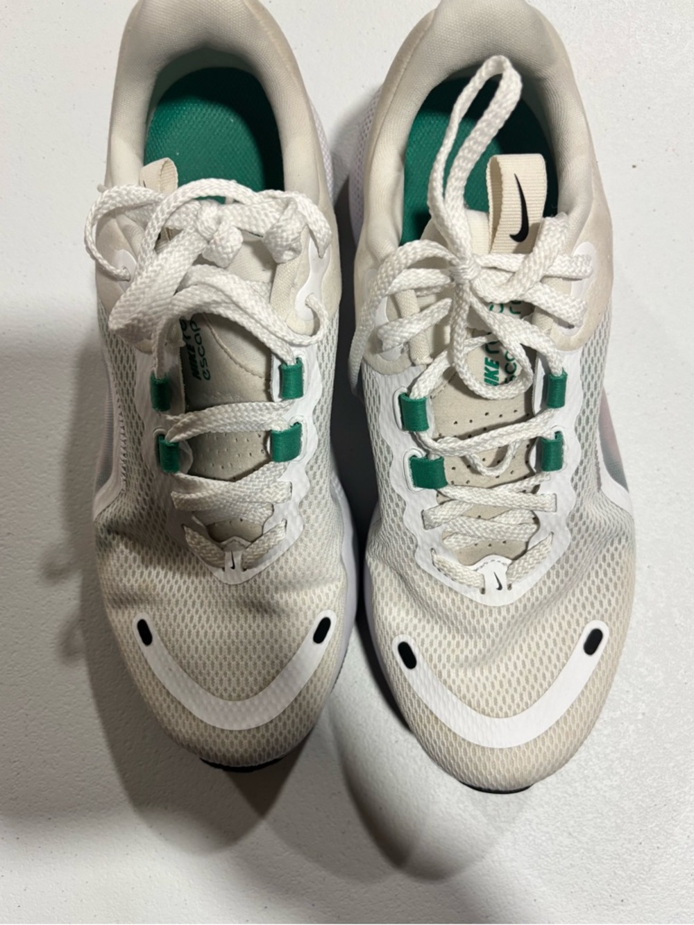 Nike White and Green men Athletic Sneakers